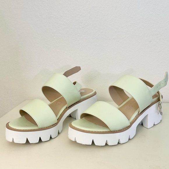 SOLD - Nordstrom Pistachio green platform sandals - Picture 2 of 7